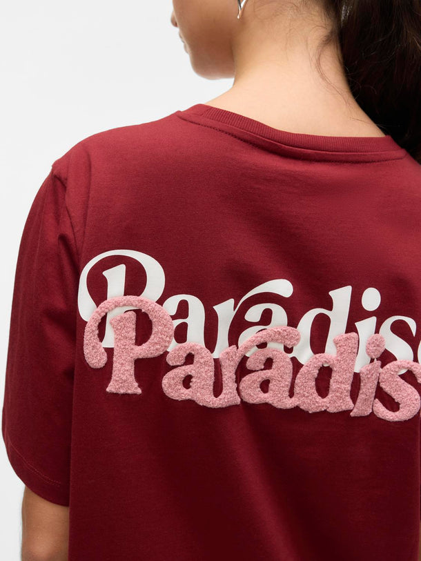 Product POLERA OVERSIZE ESTAMPADA DORIS-Syrah Print:PARADISE - Image 6