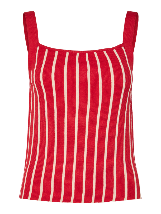 Product TOP TEJIDO RAYAS SUI-Lollipop Stripes:Cloud Dancer - Image 1