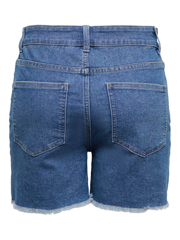 Product SHORT DENIM SKINNY EFECTO DESGASTADO JOSIE-Medium Blue Denim - Image 2