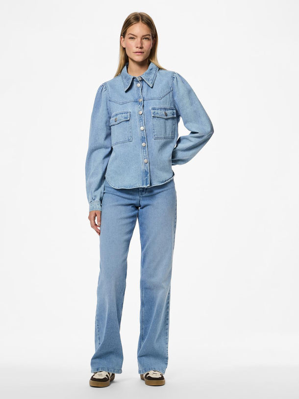 Product CAMISA SIKA - Light Blue Denim - Image 2