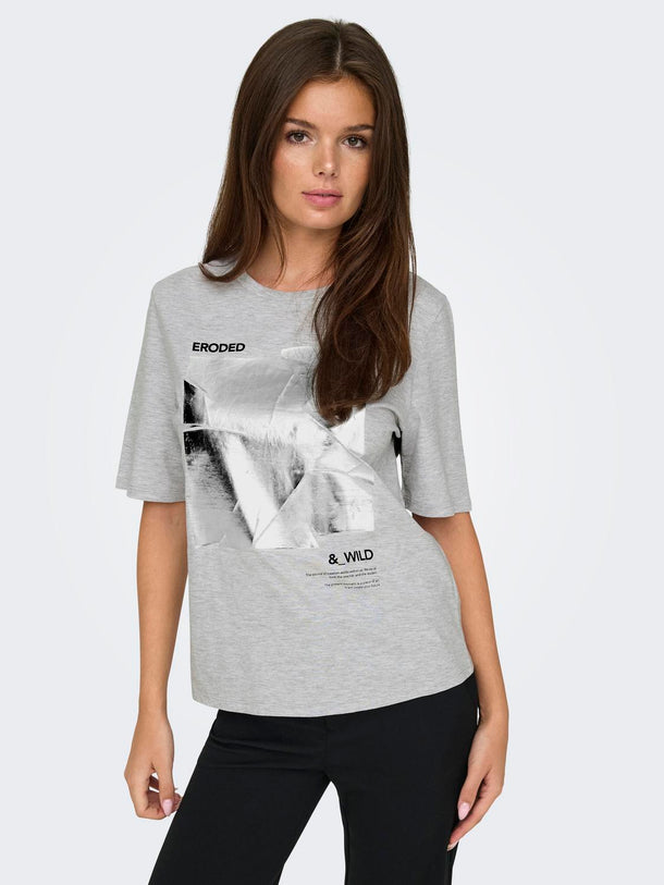 Product POLERA FIOLA - Light Grey Melange Print:Eroded - Image 6