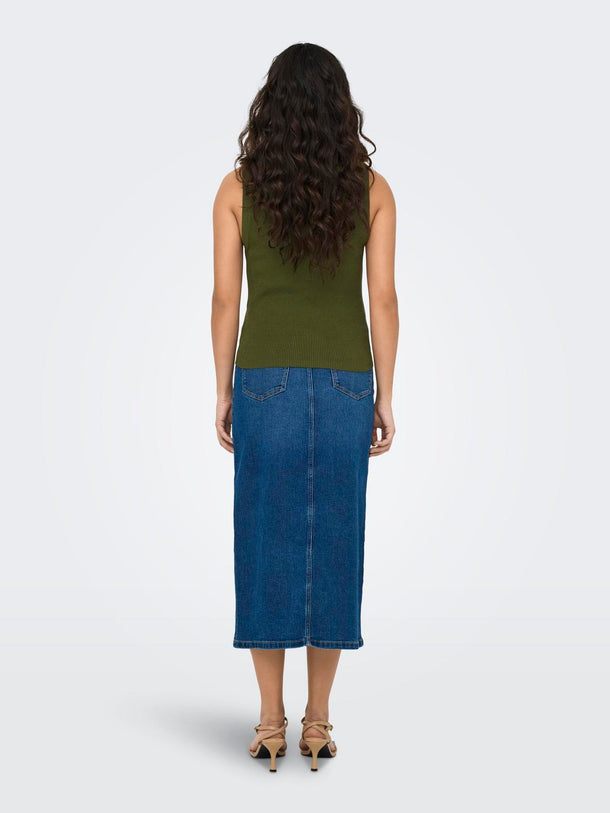 Product TOP TEJIDO CON CUELLO CAMISERO NANNA-Capulet Olive - Image 6