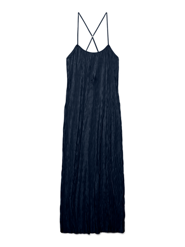 Product VESTIDO LARGO CON BRETELES AJUSTABLES BEA-Navy Blazer - Image 2