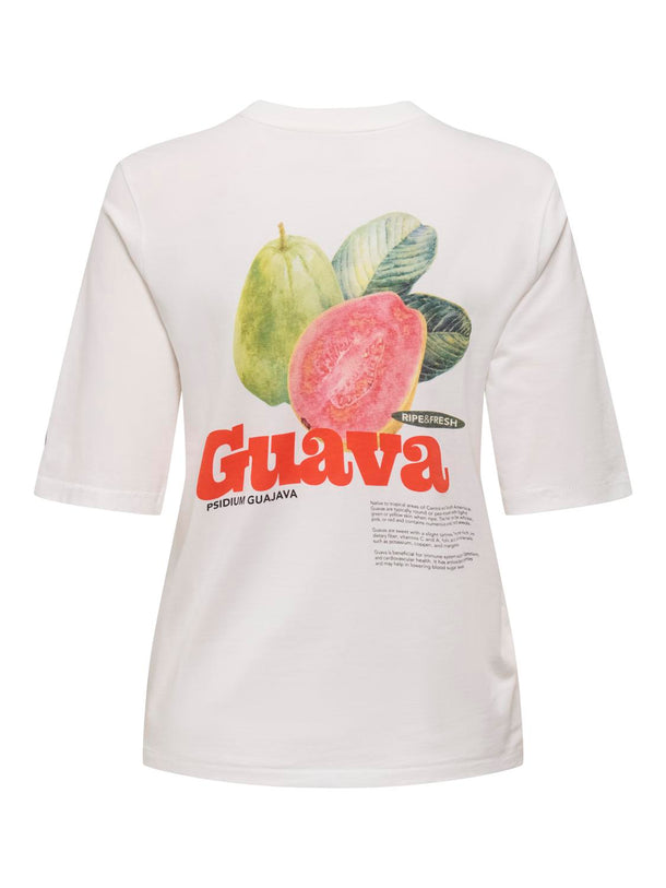 Product POLERA ESTAMPADA PHOEBE-Cloud Dancer Print:Guava - Image 3