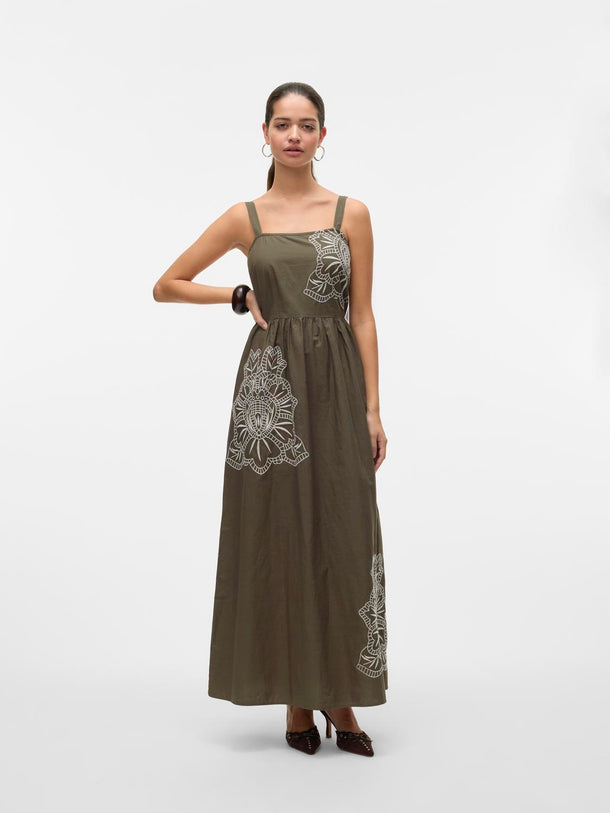 Product VESTIDO MAXI CINDY-Kalamata Detail:Oatmeal crochet - Image 3