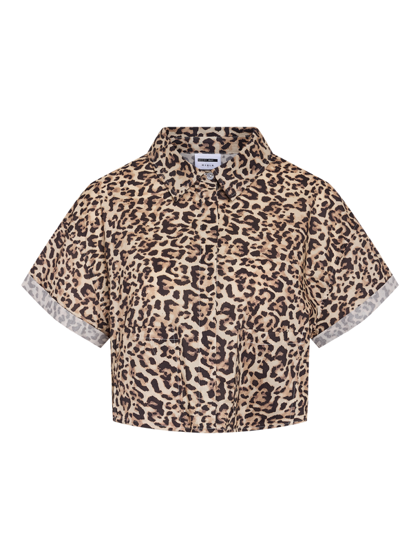 Product CAMISA CROPPED PEYTON-Silver Mink AOP:LEO - Image 1
