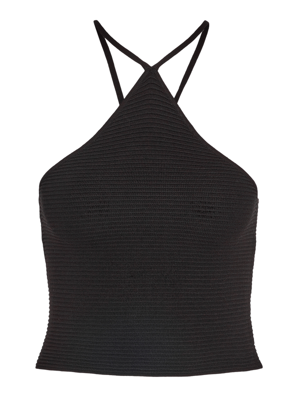 Product TOP VIBE HALTERNECK - Black - Image 1