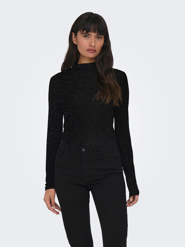 Product TOP CLARA - Black Detail:BLACK GLITTER - Image 1