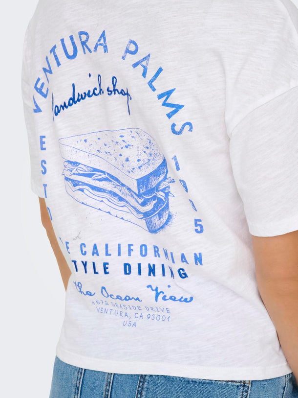 Product POLERA ESTAMPADA BONE-Bright White Print:Vitamin sandwich - Image 3