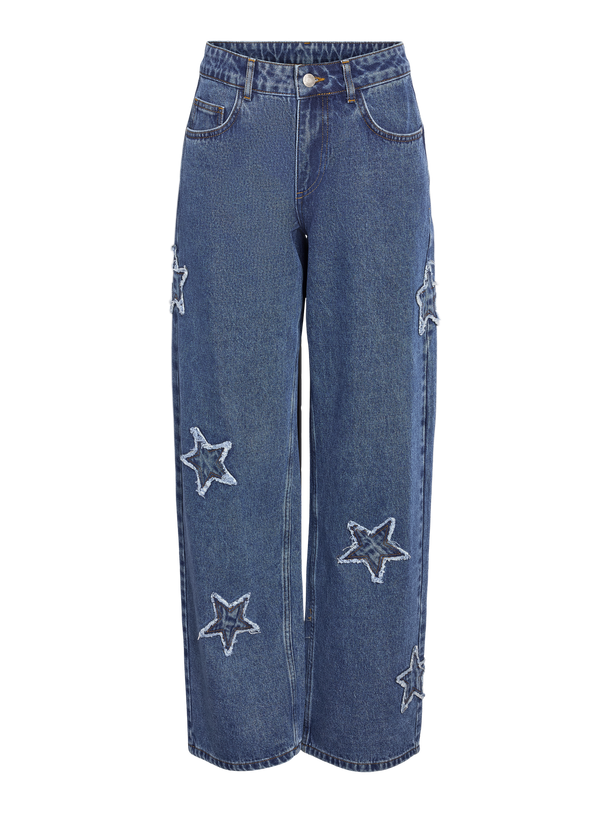 Product JEAN WIDE TIRO ALTO ESTRELLAS LONEL-Medium Blue Denim - Image 5