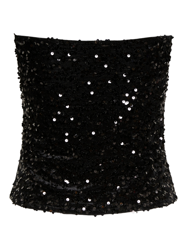 Product TOP KAM  - Black Detail:BLACK SEQUINS - Image 2
