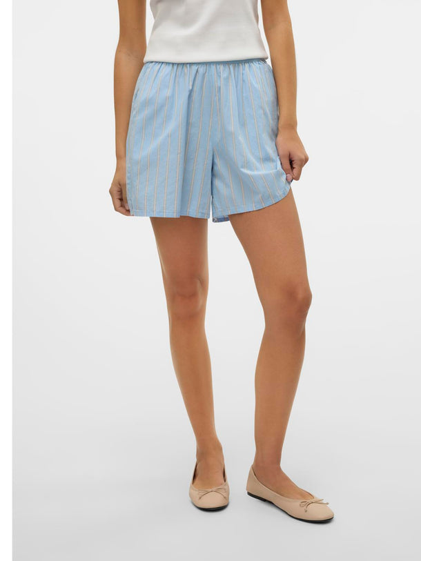 Product SHORT RAYAS ARLO-Airy Blue Stripes:Cloud dancer/twill - Image 1