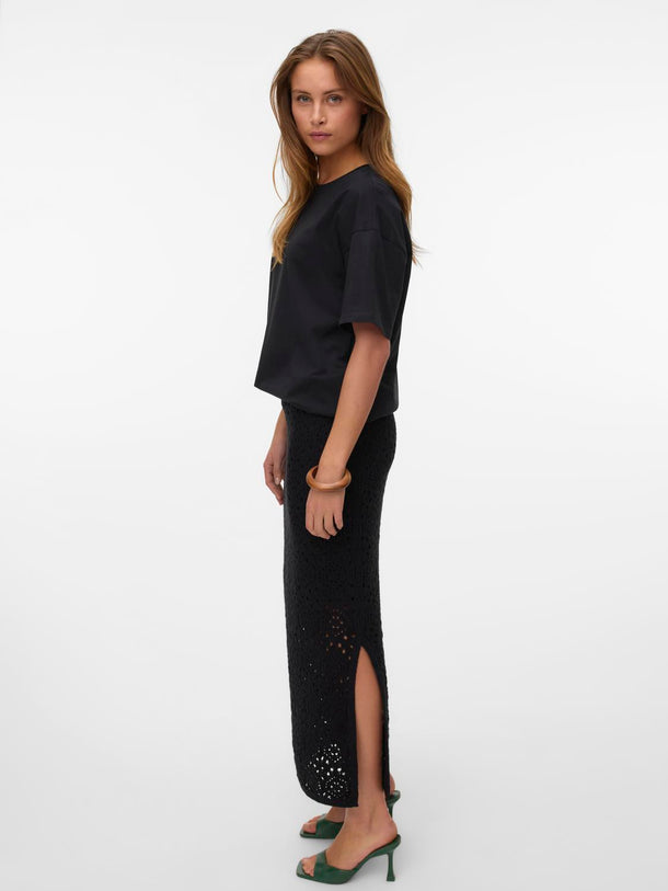 Product FALDA TEJIDA MAXI BERRY-Black - Image 5