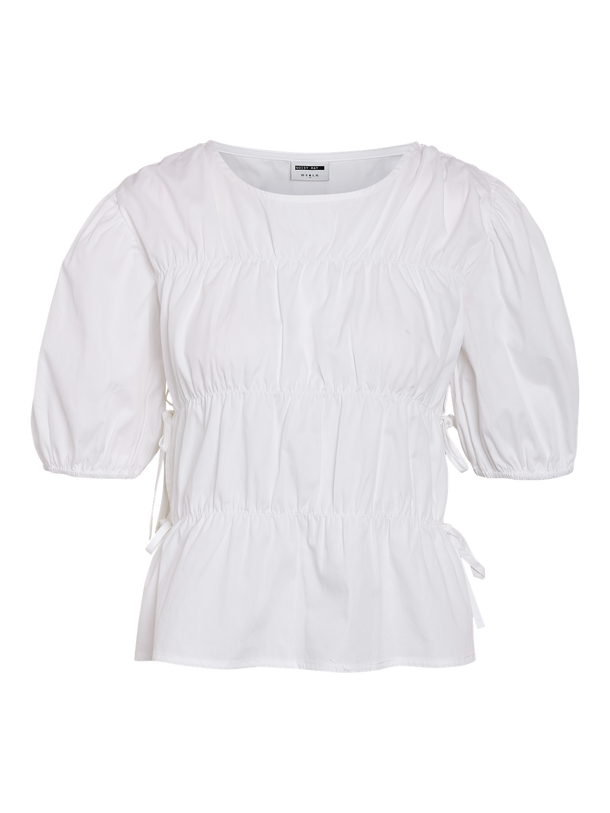 Product BLUSA POPELÍN CON MANGAS GLOBO LEA-Bright White - Image 1