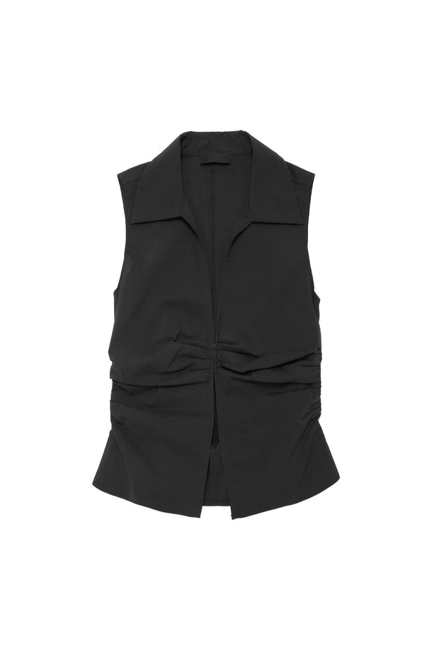 Product TOP CUELLO CAMISERO FRUNCIDO BMK-Black - Image 4