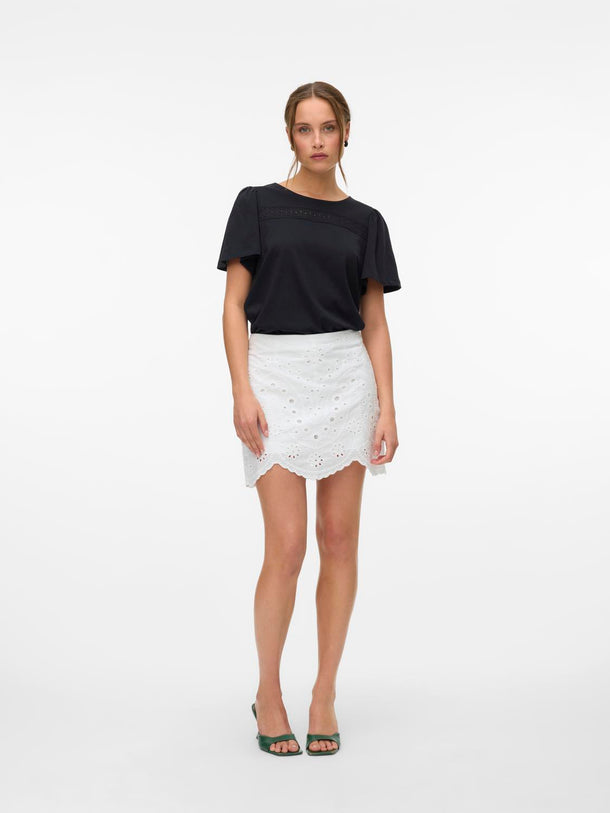 Product FALDA SHORT DE PUNTILLA ANILLE-Cloud Dancer - Image 2