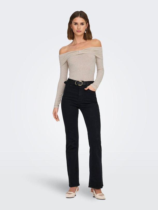 Product TOP FAYOLA - Oatmeal Detail:MELANGE - Image 2