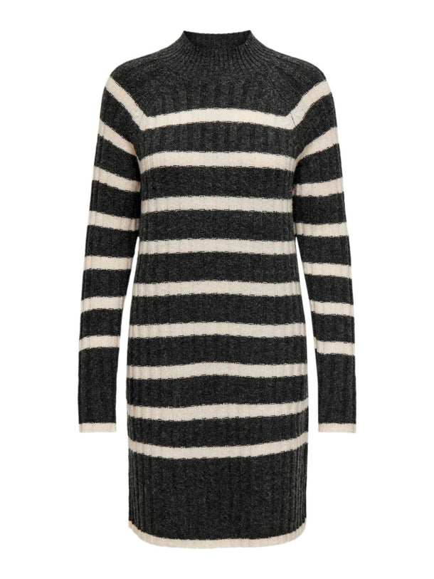 Product VESTIDO MILEY - Dark Grey Melange Stripes:BIRCH - Image 4