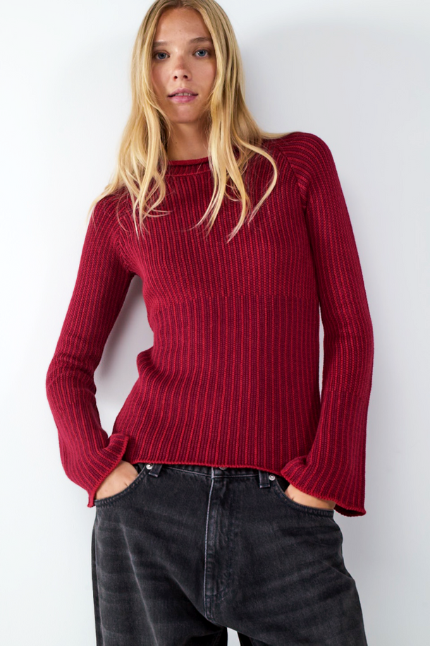 Product SWEATER TEJIDO ACANALADO BMK-Clear Red - Image 1