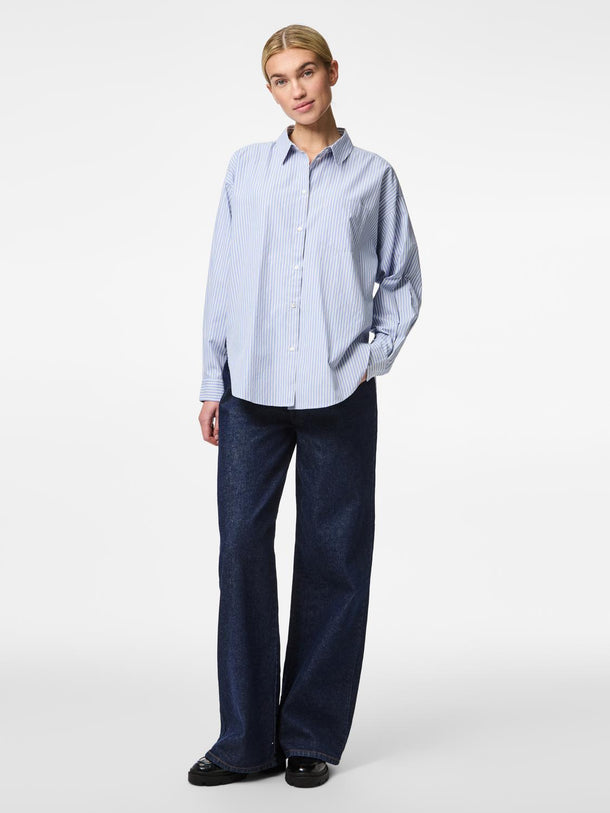 Product CAMISA POPELÍN EMME-Nautical Blue Stripes:White + Maritime Blue - Image 2