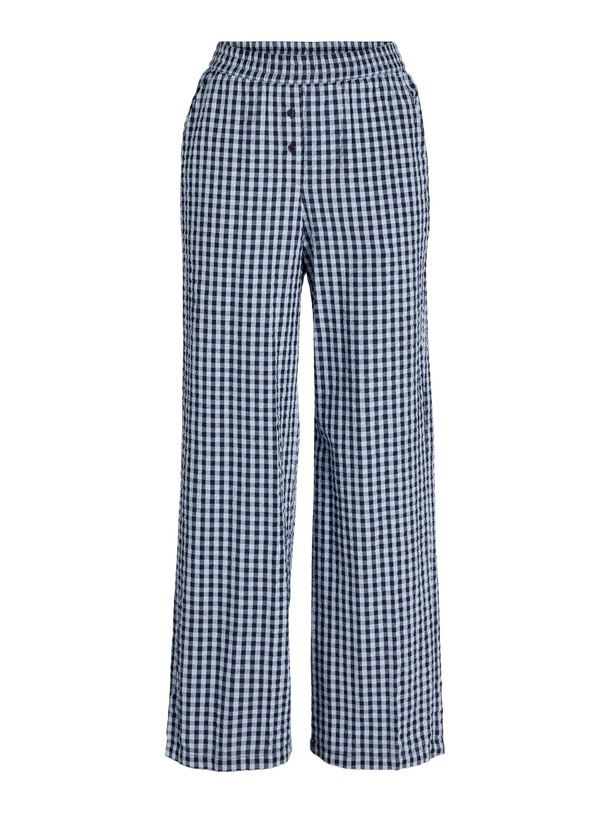 Product PANTALÓN TIRO ALTO CON CINTURA ELÁSTICA PETRA-Skyway Checks:Pea Coat - Image 1