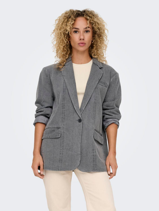 Product BLAZER DENIM CON BOTONES CORY-Medium Grey Denim - Image 1