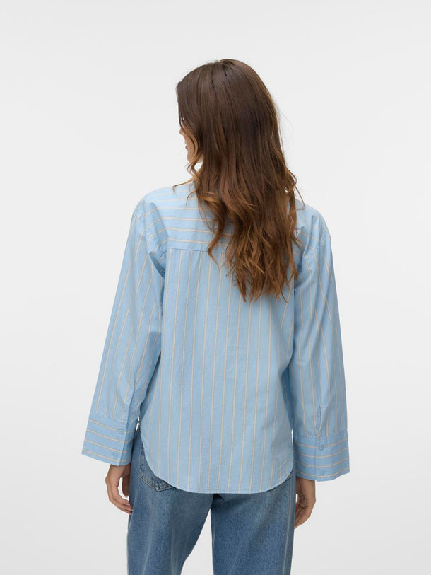 Product CAMISA RAYAS ARLO-Airy Blue Stripes:Cloud dancer/twill - Image 3