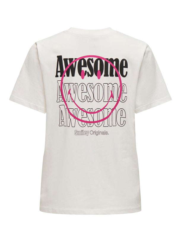 Product POLERA SMILEY - Cloud Dancer Print:Awesome smile - Image 2