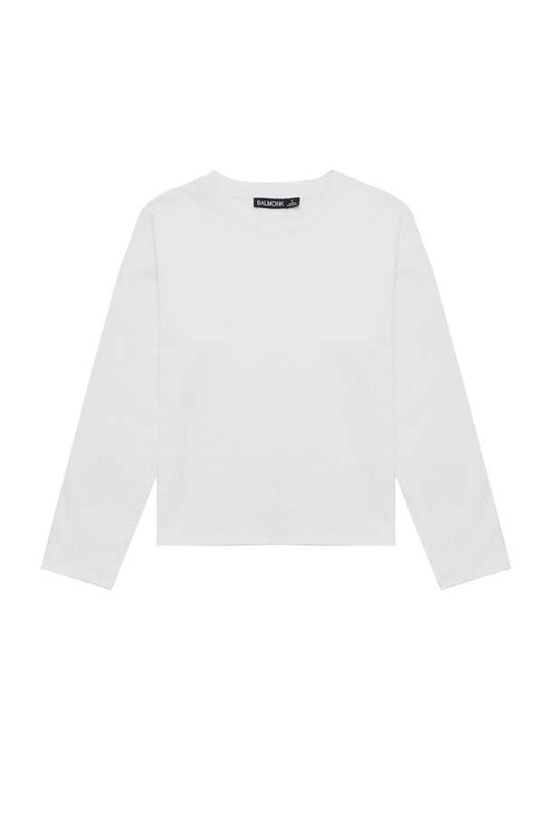 Product POLERA BÁSICA REGULAR MANGA LARGA ALGODÓN BMK-White - Image 1