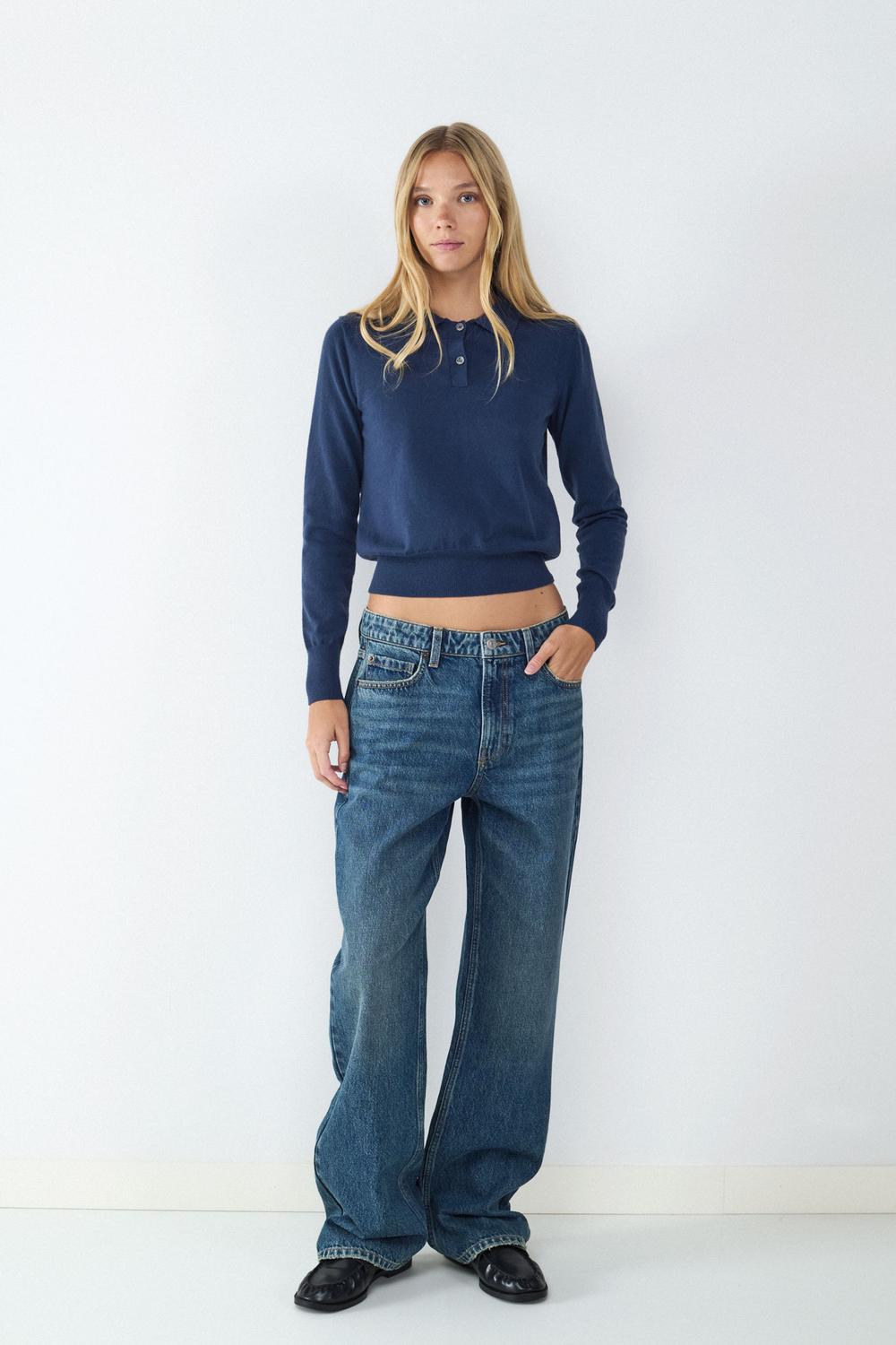 JEAN WIDE LEG LOOSE BMK-Blue Denim