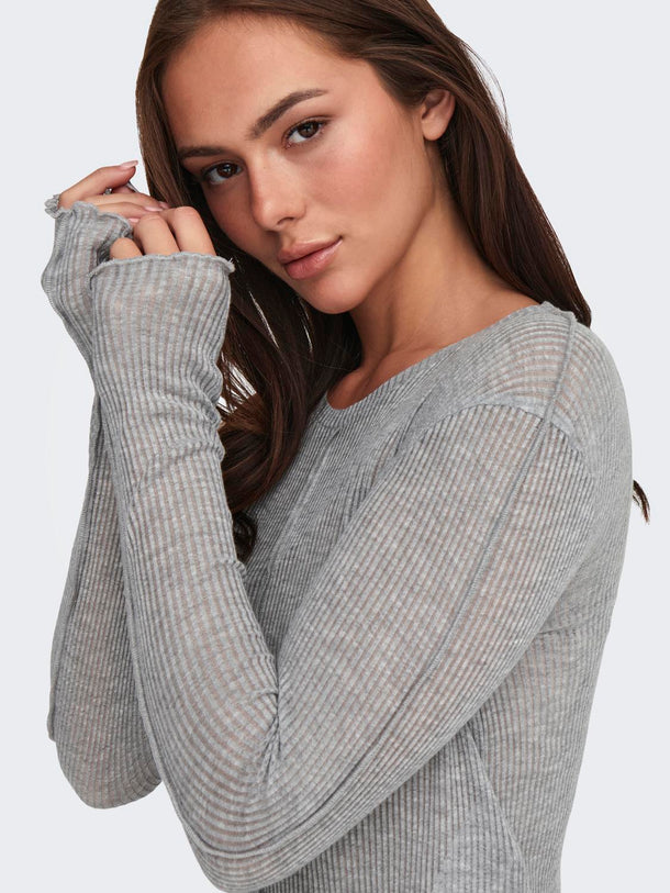 Product TOP DIMA - Light Grey Melange Detail:Stitch (lgm) - Image 7