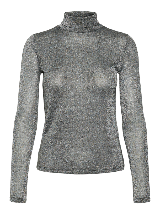Product TOP SARAH  - Black Detail:SILVER LUREX - Image 4
