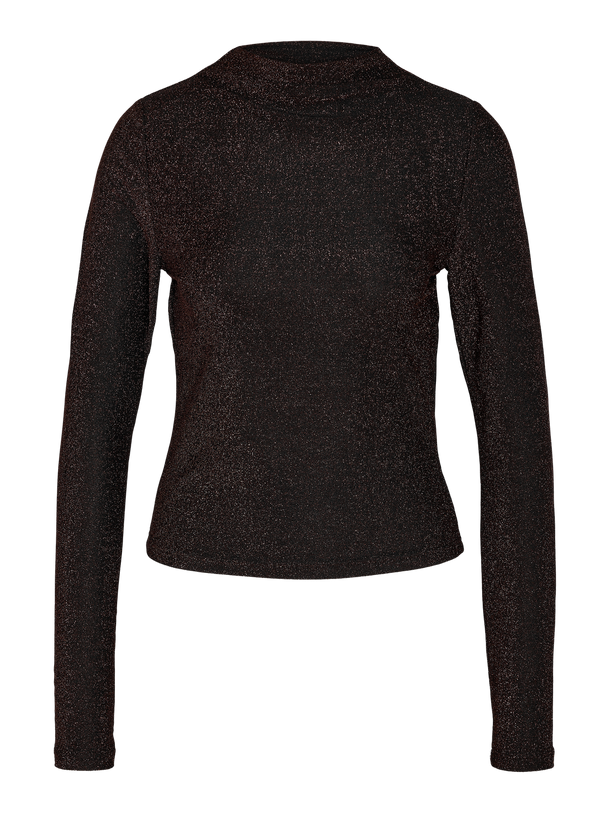 Product TOP ANABELLE - Black AOP:COPPER LUREX - Image 1