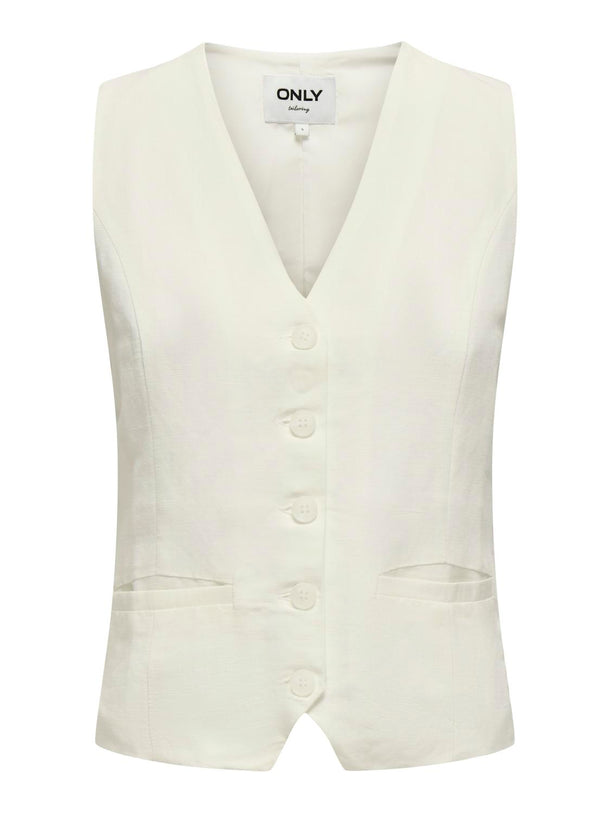 Product CHALECO SASTRERO LINO INDY-Cloud Dancer - Image 1