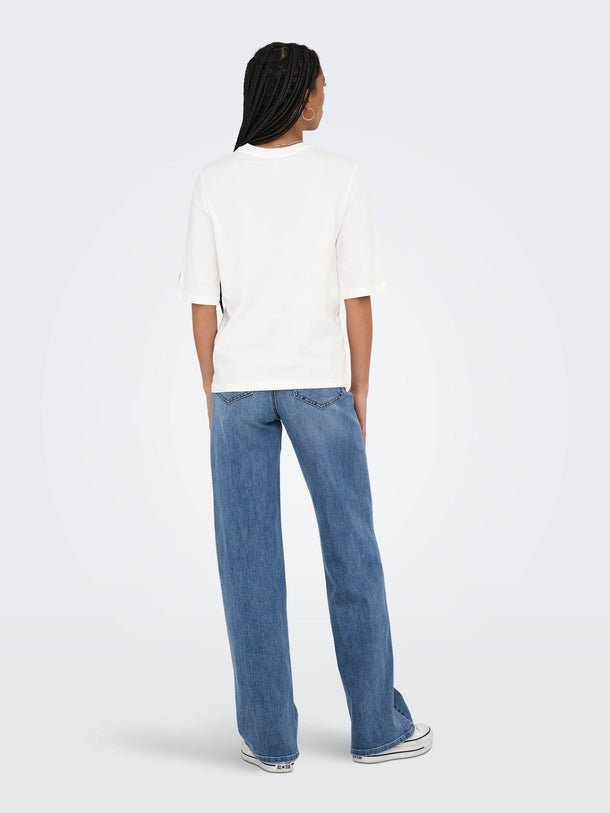 Product POLERA ESTAMPADA PHOEBE-Cloud Dancer Print:Pomegranate - Image 6