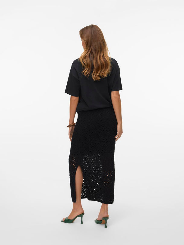 Product FALDA TEJIDA MAXI BERRY-Black - Image 3