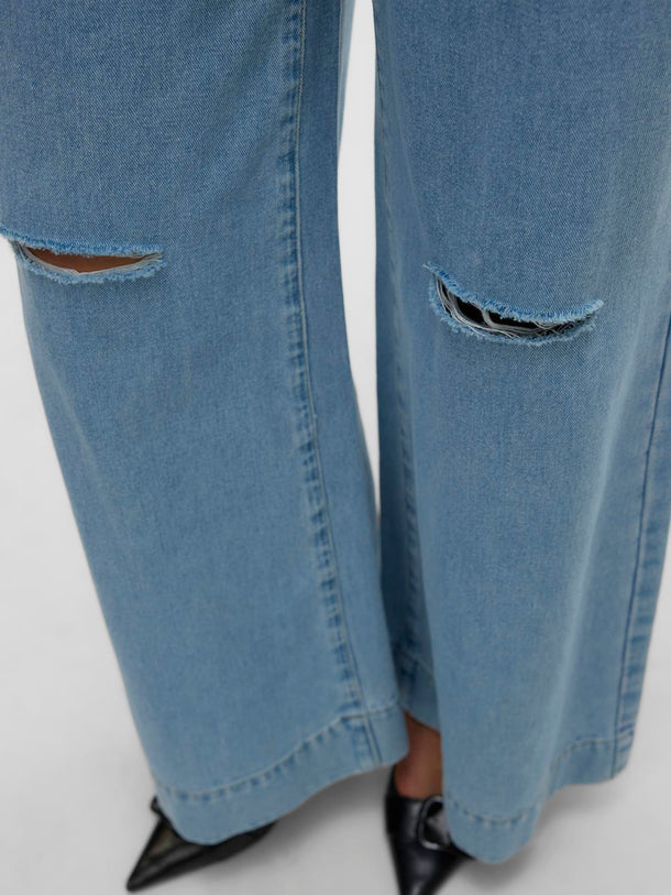 Product JEAN WIDE TIRO MEDIO ANNET - Light Blue Denim - Image 3