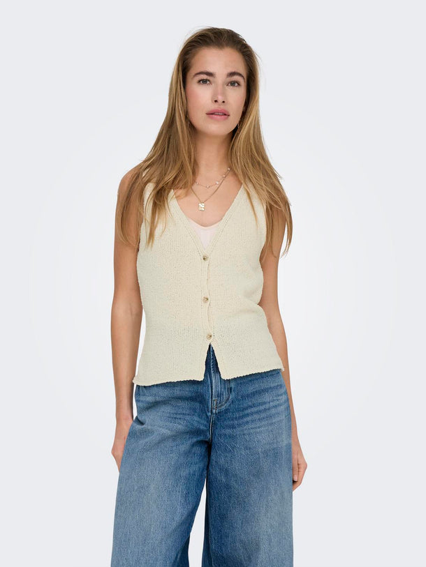 Product TOP TEJIDO CON CUELLO CAMISERO GURLI-Birch - Image 1