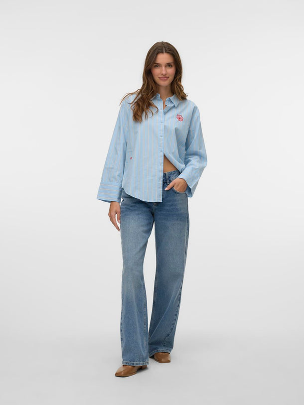 Product CAMISA RAYAS ARLO-Airy Blue Stripes:Cloud dancer/twill - Image 2