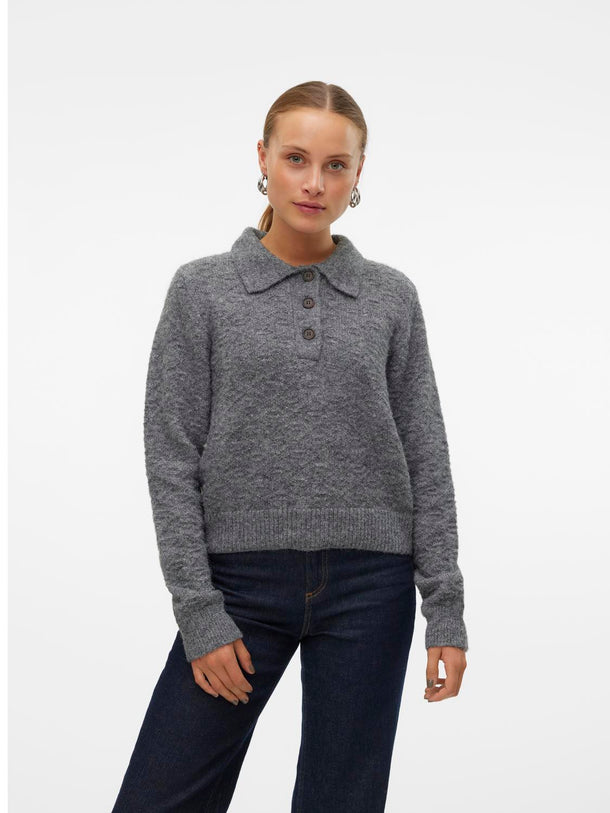 Product SWEATER NOVAH - Medium Grey Melange - Image 1