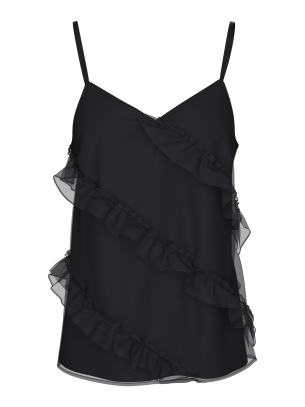 Product TOP VOLADOS FRILL-Black - Image 1