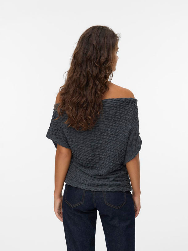 Product TOP TEJIDO ASIMÉTRICO FIE - Asphalt - Image 2