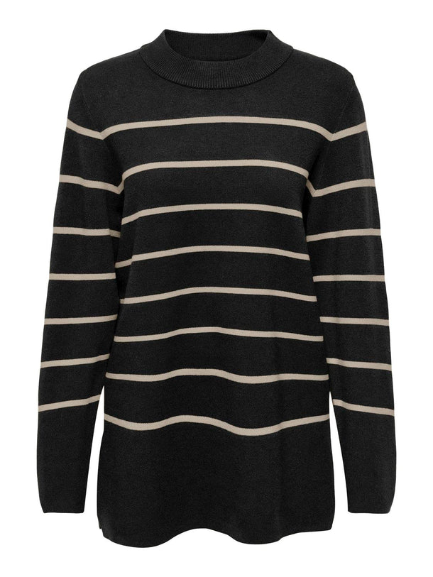 Product SWEATER MILA - Black Stripes:CEMENT - Image 1