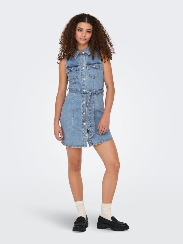 Product VESTIDO DENIM CAMISERO EMILY-Light Blue Denim - Image 2
