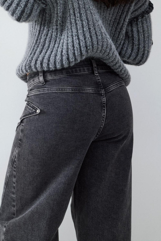 Product JEAN WIDE LEG BMK-Dark Grey Denim - Image 3