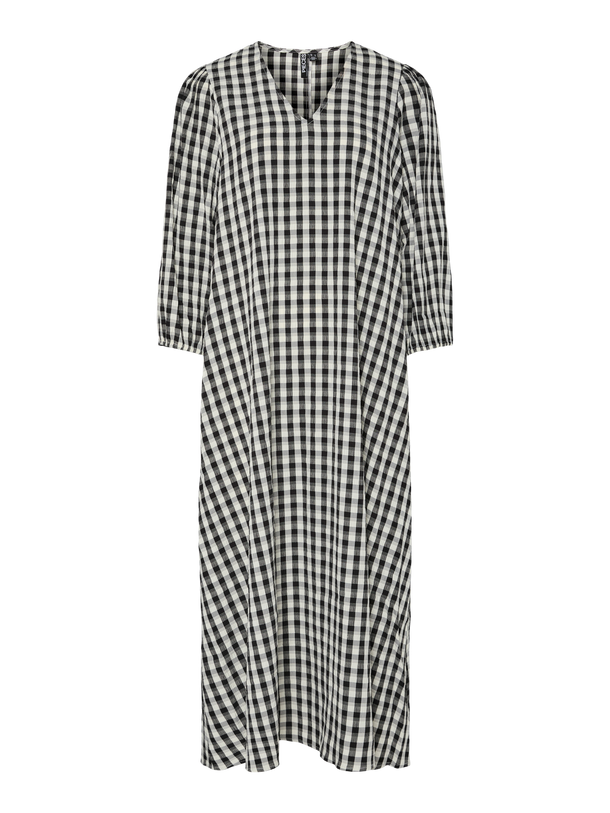 Product VESTIDO DUJA - Black Checks:CLOUD DANCER - Image 4
