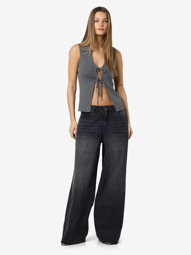 Product TOP TEJIDO CON LAZOS AYLIN-Charcoal Gray - Image 4