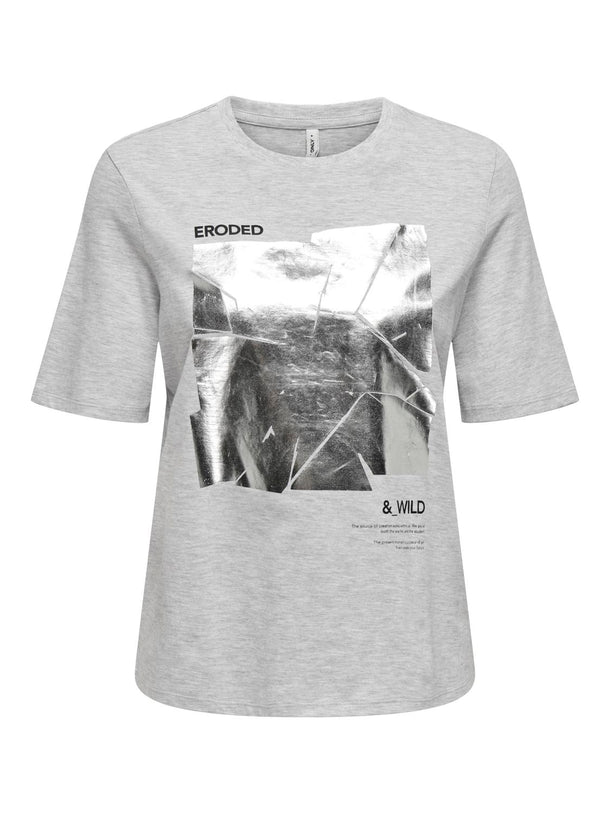 Product POLERA FIOLA - Light Grey Melange Print:Eroded - Image 4