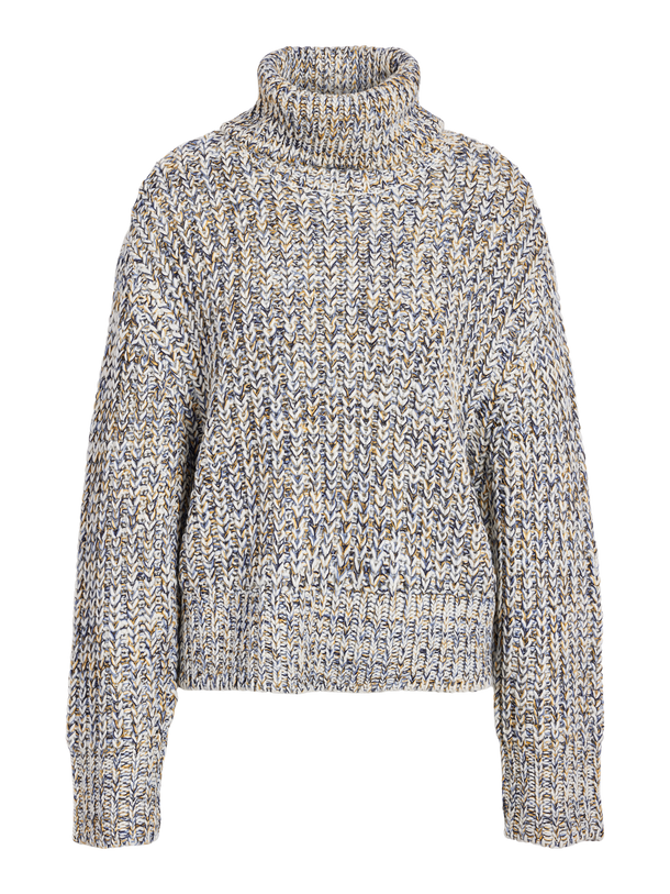 Product SWEATER BETHY - Eggnog Detail:NAVY BLAZER + ALLURE + GOLDEN SPICE - Image 1