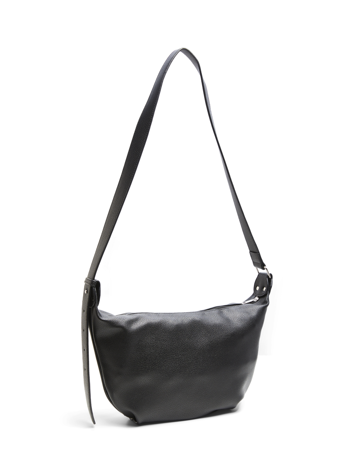 CARTERA DE HOMBRO EFECTO CUERO ANIA-Black